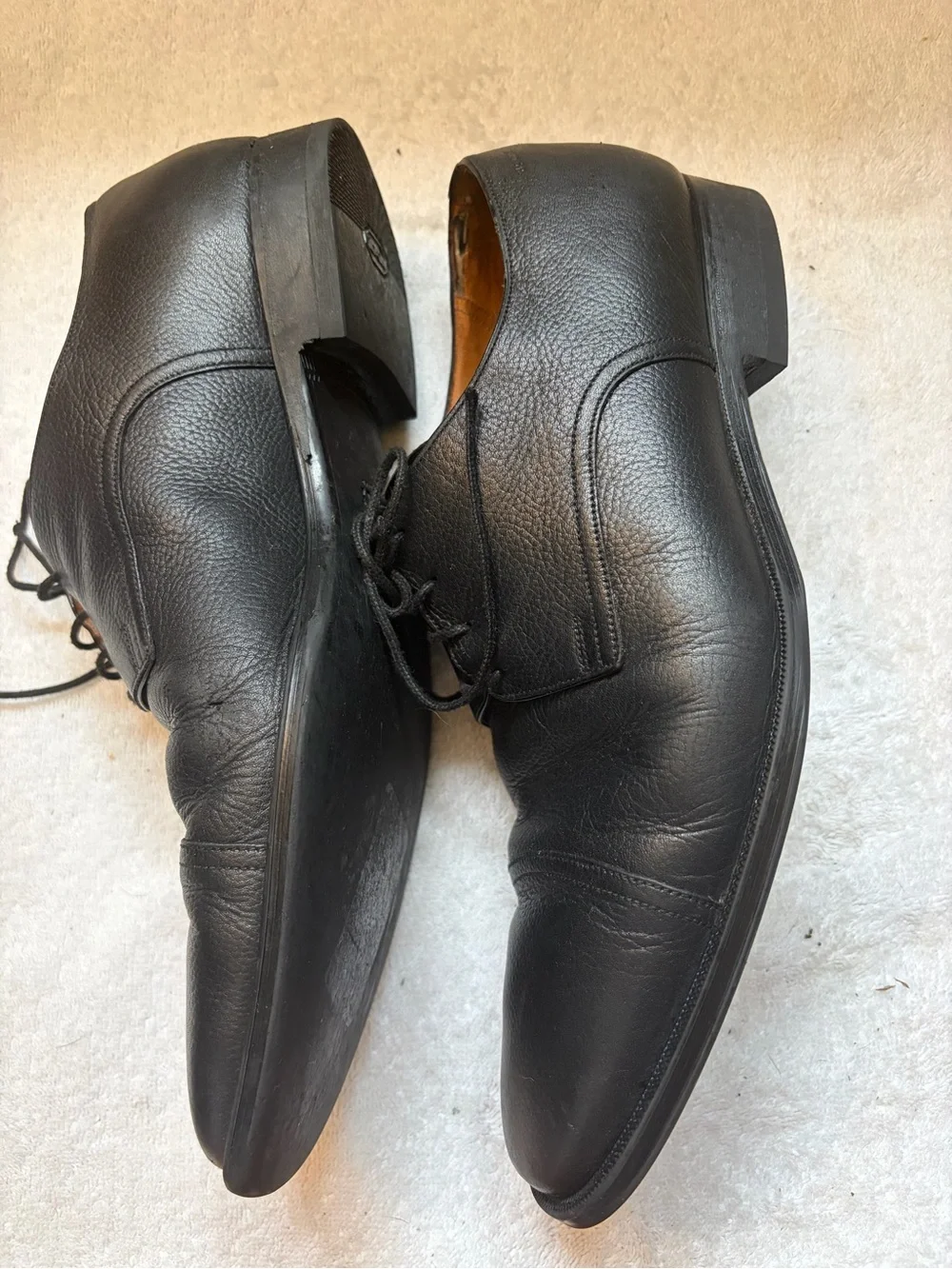 Bally’s Classic Men's Black Leather Derby Shoes